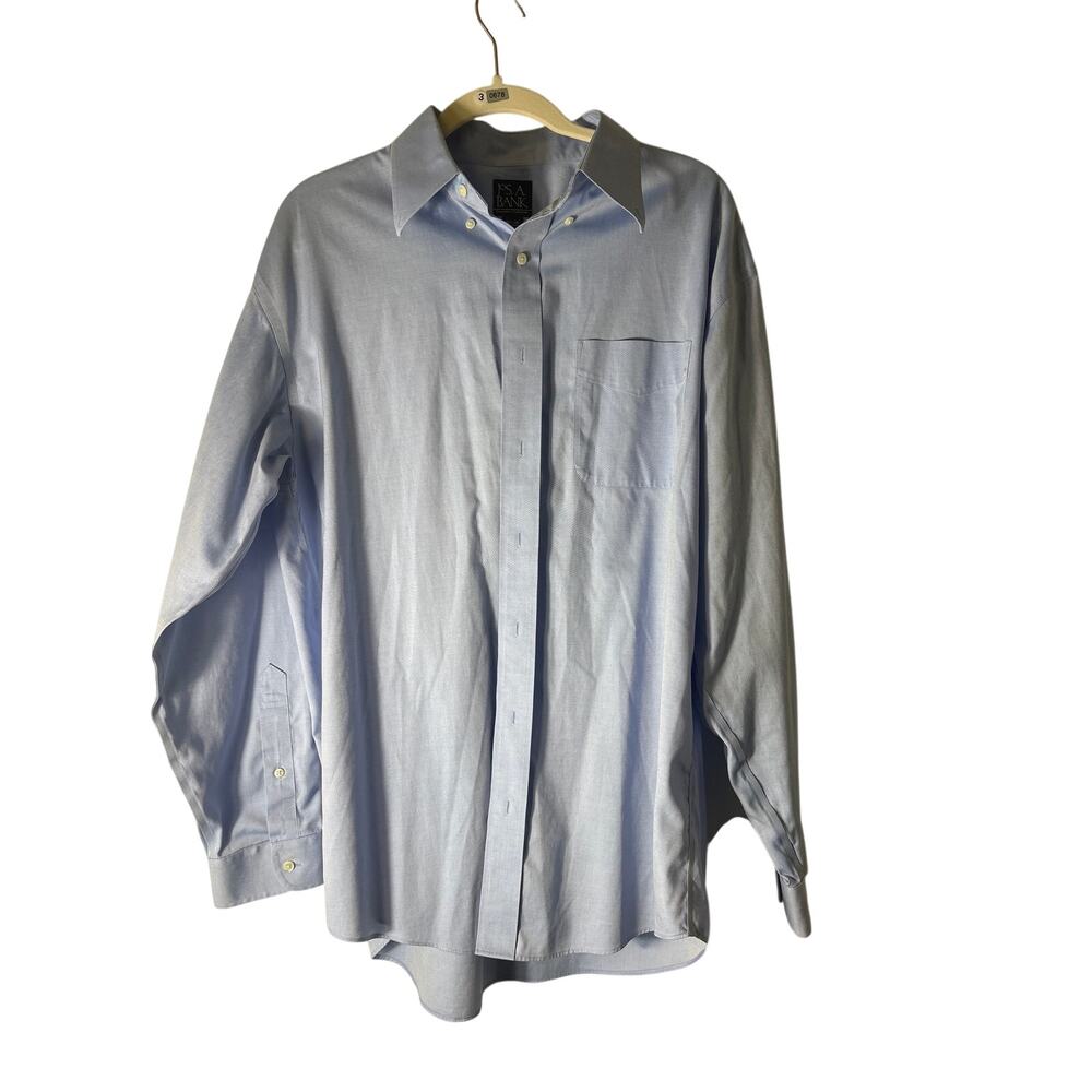 Jos A. Banks Light Blue Cotton Button Down Shirt Sz 16.5-35